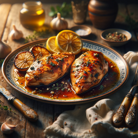 Serving of Greek Slow cooler Chiken