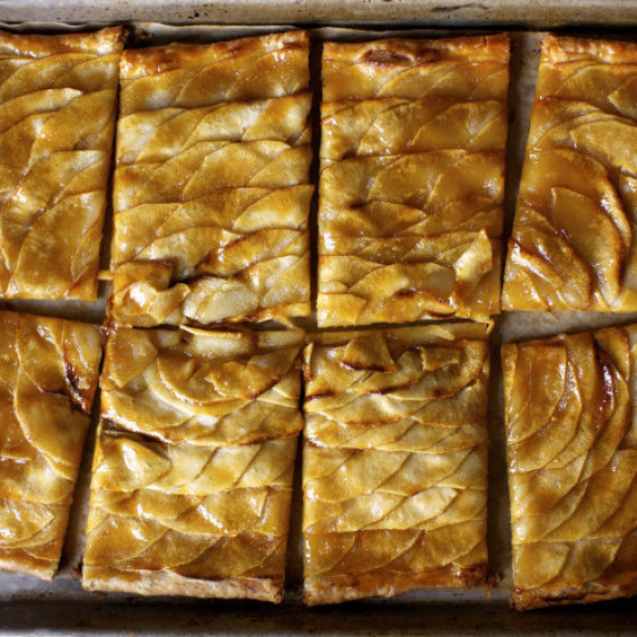 Apple Mosaic Tart with Salted Caramel