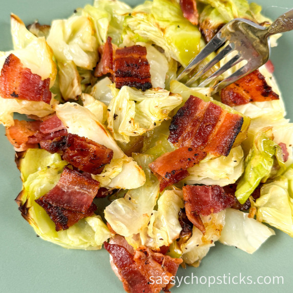 baked cabbage with bacon