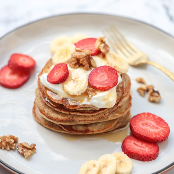 Banana Oatmeal Pancakes at justpancake.com