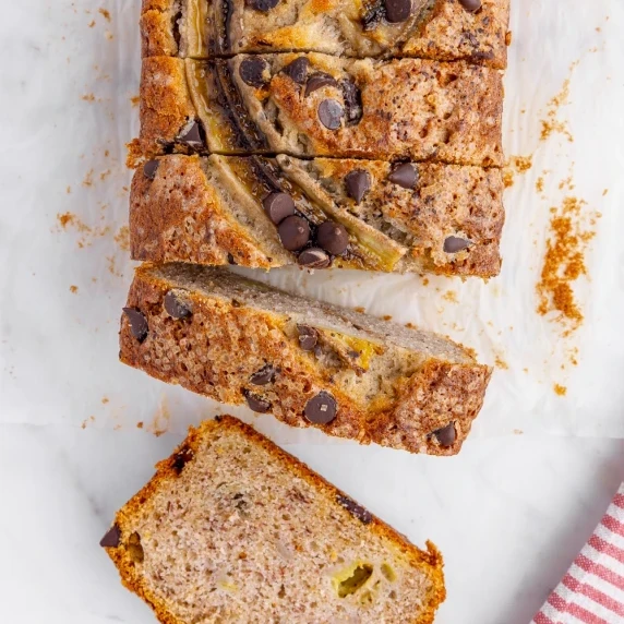 banana bread close up