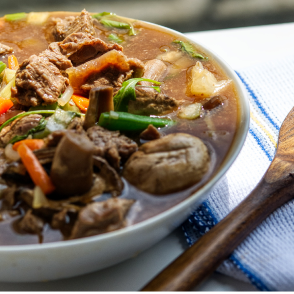 Keto Beef Stew with Radishes and Carrots