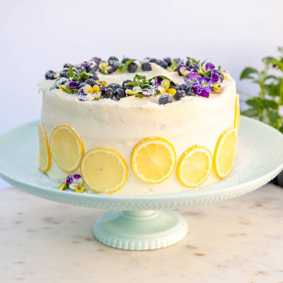Blueberry lemon ricotta pound