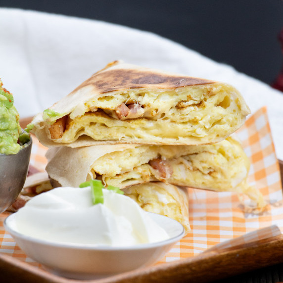 breakfast quesadillas stacked