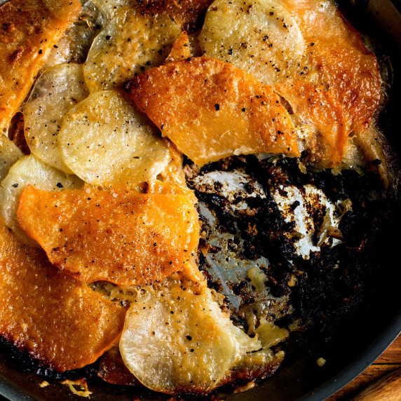 Meat and Potato Skillet Gratin