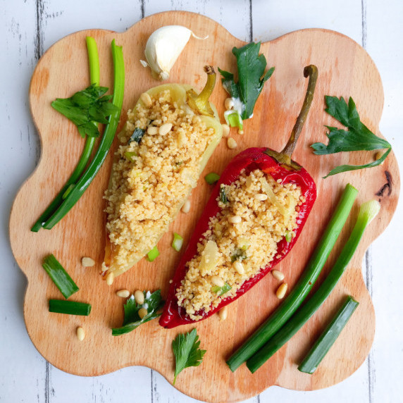 Couscous with grilled chicken and vegetables