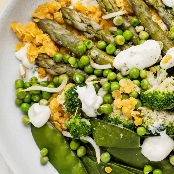 spring salad close up
