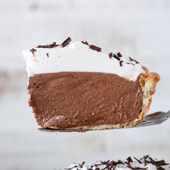 french silk pie slice