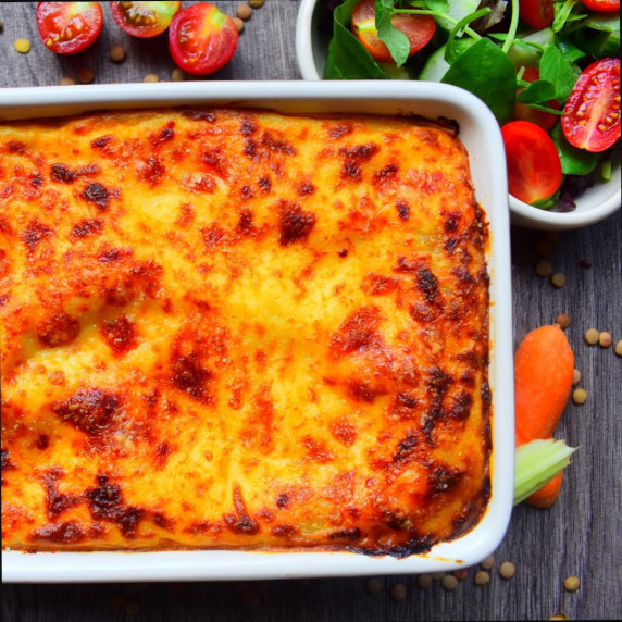 A mushroom and Lentil lasagne