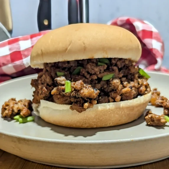 Hawaiian Loose Meat Sandwich on a plate. 