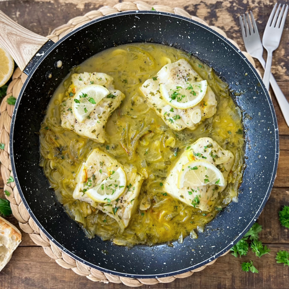 Saffron Fish with Lemon & Parsley