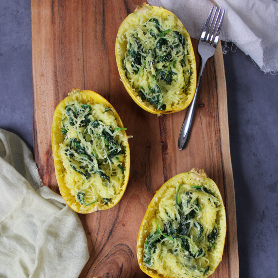 Lemon garlic parmesan spaghetti squash.