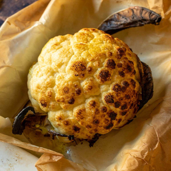 Perfectly Roasted Whole Cauliflower Head
