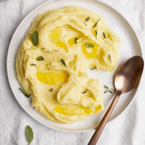 mashed potatoes pure butter and sage