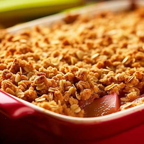 rhubarb in pan