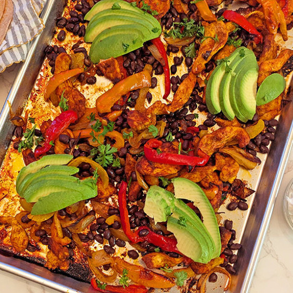 Sheet pan chicken fajitas