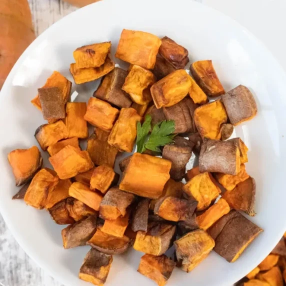 cubed sweet potatoes