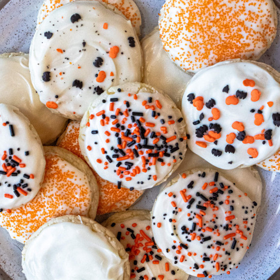 halloween cookies on a plate