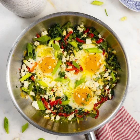 spinach eggs and garlic