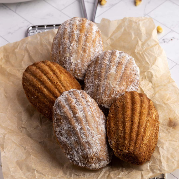 Walnut cookies on a parchment paper